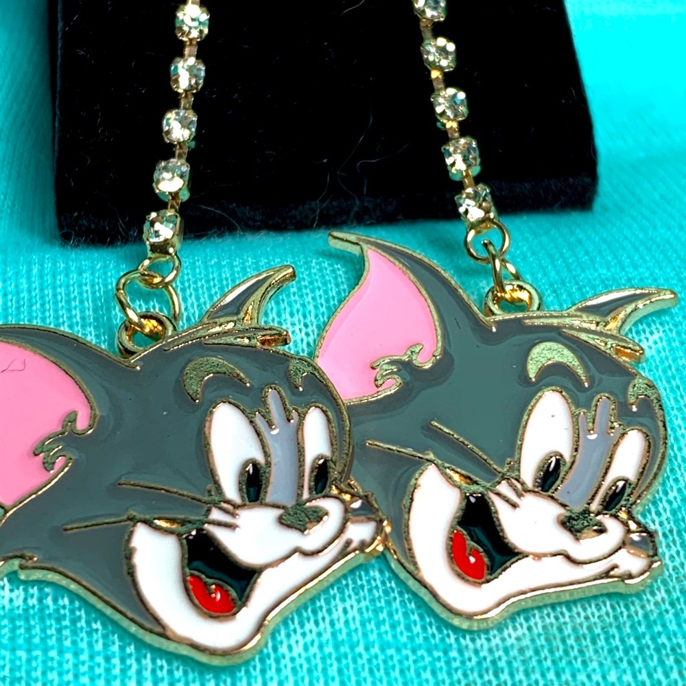 Tom&jerry cartoon Tom earrings 😃👍🏻